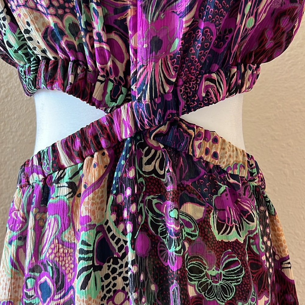 A.L.C Silk Waverly Orchid Dress Size 12 - Picture 6 of 12